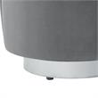 Posh Living Marcel Velvet Accent Chair in Light Gray/Chrome