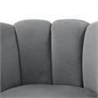 Posh Living Marcel Velvet Accent Chair in Light Gray/Chrome