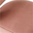 Posh Living Crown Velvet Barrel Back Accent Chair in Blush Pink