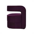 Posh Living Crown Velvet Barrel Back Accent Chair in Purple