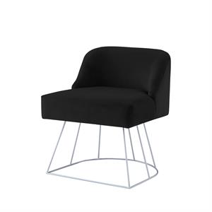 posh inspired home vinsa velvet vanity stool with curved backrest