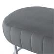 Posh Living Modern Velvet Bench in Gray/Silver