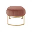 Posh Living Nicole Miller Orpheus Modern Velvet Bench in Blush Pink/Gold
