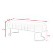 Posh Living Nicole Miller Orpheus Modern Velvet Bench in Blush Pink/Gold
