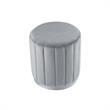 Posh Living Nicole Miller Orpheus Modern Velvet Ottoman in Gray/Silver
