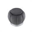 Posh Living Nicole Miller Zara Modern Velvet Ottoman in Gray/Silver