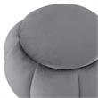 Posh Living Nicole Miller Zara Modern Velvet Ottoman in Gray/Silver