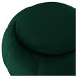 Posh Living Nicole Miller Zara Modern Velvet Ottoman in Hunter Green/Gold