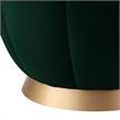 Posh Living Nicole Miller Zara Modern Velvet Ottoman in Hunter Green/Gold