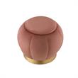 Posh Living Nicole Miller Zara Modern Velvet Ottoman in Blush Pink/Gold