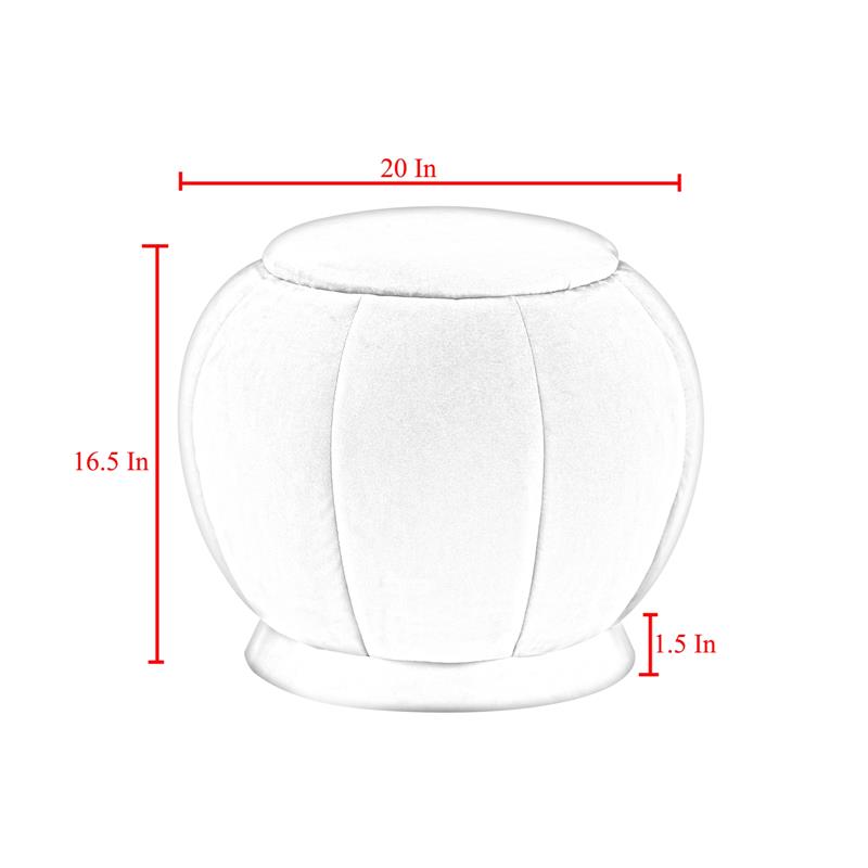 Posh Living Nicole Miller Zara Modern Velvet Ottoman in Blush Pink/Gold