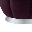 Posh Living Zara Modern Velvet Ottoman in Purple/Silver