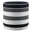 Posh Living Nicole Miller Binsa Horizontal Striped Velvet Ottoman in Black