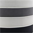 Posh Living Nicole Miller Binsa Horizontal Striped Velvet Ottoman in Black