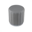 Posh Living Nicole Miller Orpheus Modern Faux Leather Ottoman in Gray/Silver