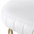 Posh Living Orpheus Modern Faux Leather Bench in White/Gold