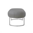 Posh Living Nicole Miller Orpheus Modern Faux Leather Bench in Gray/Silver