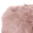 Posh Living Nicole Miller Braydon Faux Fur Fabric Ottoman in Blush Pink/Gold