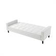 Posh Living Loft Lyfe Toyah Faux Leather Convertible Sleeper Sofa in White