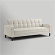 Posh Living Loft Lyfe Toyah Linen Fabric Convertible Sleeper Sofa in Beige