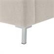 Posh Living Alex Linen Fabric Upholstered Platform Queen Bed Frame in Beige