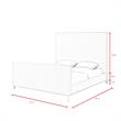 Posh Living Alex Linen Fabric Upholstered Platform Queen Bed Frame in Beige