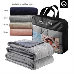 Posh Hasina 48&quotx72&quot Quilted Mink Velvet Weighted Blanket in Gray (8 lbs)