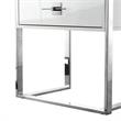 Posh Living Mano Stainless Steel 3-Shelf & 1-Drawer Bookcase White/Chrome