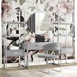 Posh Living Mano Stainless Steel 3-Shelf & 1-Drawer Bookcase Light Gray/Chrome