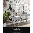 Posh Living Mano Stainless Steel 3-Shelf & 1-Drawer Bookcase Light Gray/Chrome
