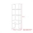 Posh Living Mano Stainless Steel 3-Shelf & 1-Drawer Bookcase Light Gray/Chrome