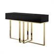 Posh Living Mano 2-Drawers Stainless Steel Base Console Table Black/Gold
