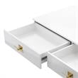 Posh Living Mano 2-Drawers Stainless Steel Base Console Table White/Gold