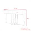 Posh Living Mano 2-Drawers Stainless Steel Base Console Table White/Gold