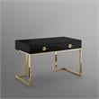 Posh Living Mano 2-Drawers Stainless Steel Base Bedroom Vanity Black/Gold