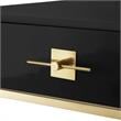 Posh Living Mano 2-Drawers Stainless Steel Base Bedroom Vanity Black/Gold