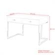 Posh Living Mano 2-Drawers Stainless Steel Base Bedroom Vanity Black/Gold