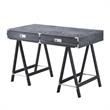 Posh Living Alleyne 2-Drawers Rectangle Wood Writing Desk in Black