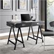 Posh Living Alleyne 2-Drawers Rectangle Wood Writing Desk in Black