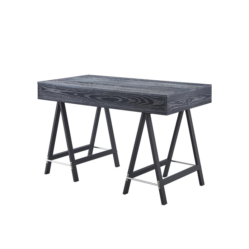 Posh Living Alleyne 2-Drawers Rectangle Wood Writing Desk in Black