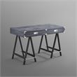 Posh Living Alleyne 2-Drawers Rectangle Wood Writing Desk in Black