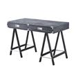 Posh Living Alleyne 2-Drawers Rectangle Wood Writing Desk in Black