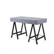 Posh Living Alleyne 2-Drawers Rectangle Wood Writing Desk in Gray