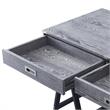 Posh Living Alleyne 2-Drawers Rectangle Wood Writing Desk in Gray