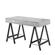 Posh Living Alleyne 2-Drawers Rectangle Wood Writing Desk in Light Gray