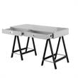 Posh Living Alleyne 2-Drawers Rectangle Wood Writing Desk in Light Gray