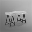 Posh Living Alleyne 2-Drawers Rectangle Wood Writing Desk in Light Gray