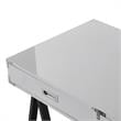 Posh Living Alleyne 2-Drawers Rectangle Wood Writing Desk in Light Gray