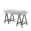 Posh Living Alleyne 2-Drawers Rectangle Wood Writing Desk in Light Gray