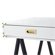 Posh Living Alleyne 2-Drawers Rectangle Wood Writing Desk in White